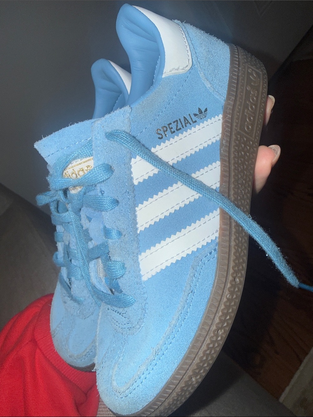 Adidas Spezial Kids Sky Blue Suede Sneakers (unisex) - Picture 3 of 5